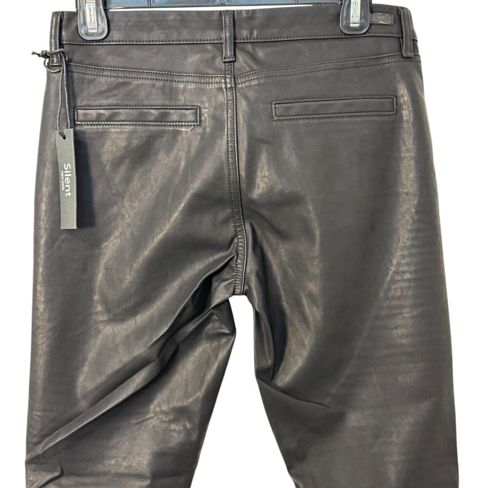 NWT BlankNYC Silent Vegan Leather Denim Moto Pants - Picture 10 of 16